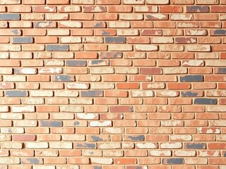 Obraz premium Aged Brick Wall Texture with Weathered Mortar and Visible Brickwork