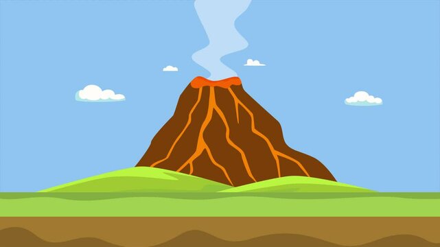 Animated video Natural Disaster concept. Full length animation illustration. High quality 4k footage.