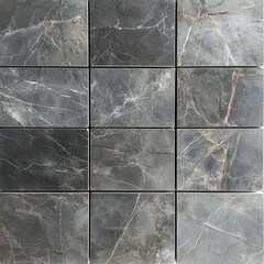 Dark Gray Marble Tile Background with Natural Veins, Ideal for Interior Design, Home Decoration, and Modern Architecture Projects, High-Resolution Stock Photo