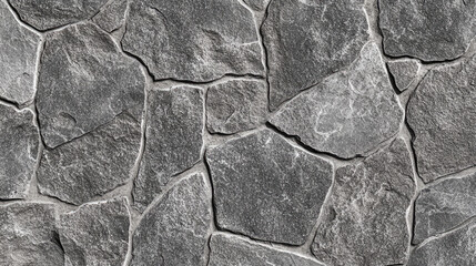 A seamless high-resolution gray cobblestone texture, ideal for use in 3D renderings or construction projects.