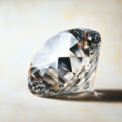 Sparkling diamond, luxury, elegant light,  beige background