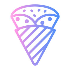 crepe Line Gradient Icon