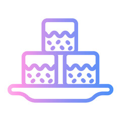 brownies Line Gradient Icon