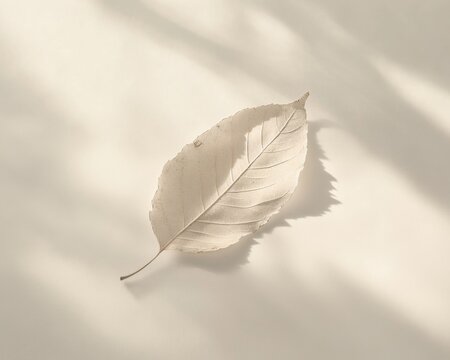 Dementia risk shown by a withered leaf on the ground. Featuring soft, muted colors and diffused lighting