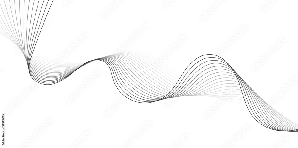 Poster Abstract wave element for design. Digital frequency track equalizer. 