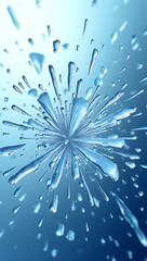 Abstract Broken Glass Shards – A Dynamic Background with Transparent and Reflective Glass Fragments in Midair
