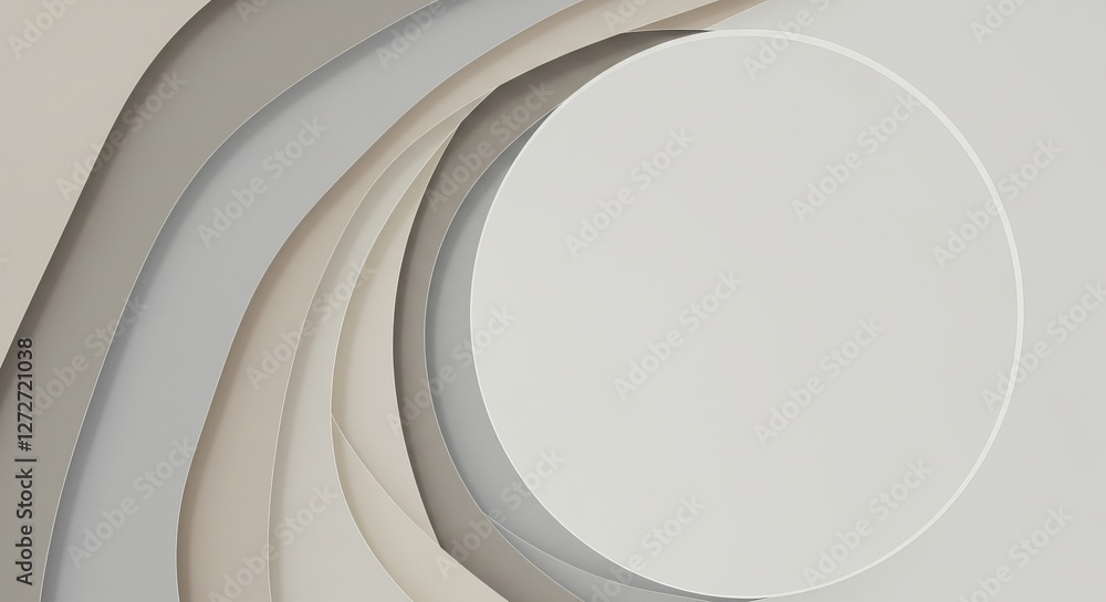 Poster elegant abstract minimalist background with layered neutral shapes