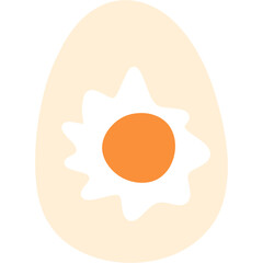 Sunny-Side-Up Delight: A visually appealing illustration of a sunny-side-up egg. perfect for culinary themes.