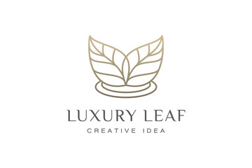 Creative Leaf Concept Logo Design Template