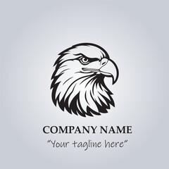 Head of Eagle logo company design vector illustration
