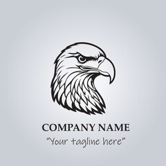 Head of Eagle logo company design vector illustration