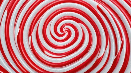 Fototapeta premium Shiny Red and White Candy Swirl