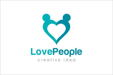 Creative Heart Concept Logo Design Template