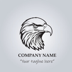 Head of Eagle logo company design vector illustration
