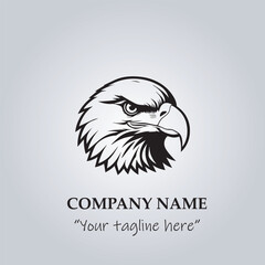 Head of Eagle logo company design vector illustration
