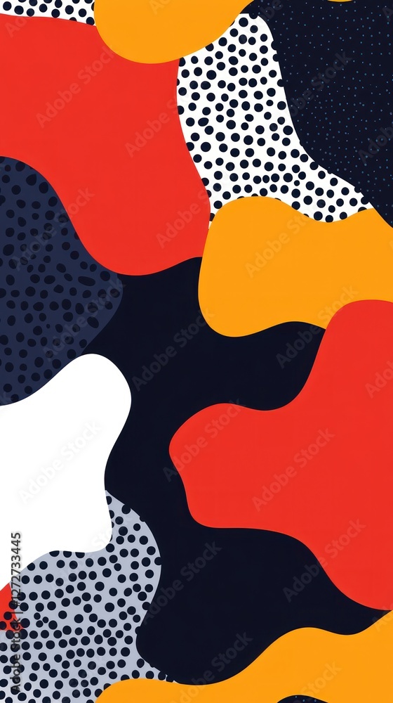 Poster abstract colorful shapes creating a vibrant background