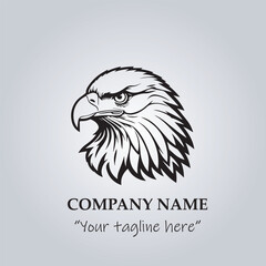 Head of Eagle logo company design vector illustration
