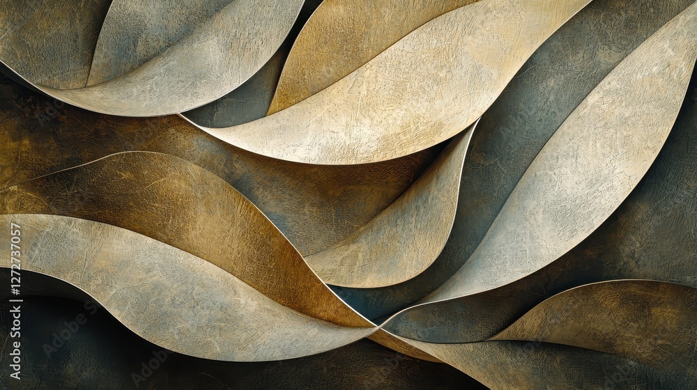 Poster dynamic flowing patterns abstract art textured design modern aesthetic close-up view visual harmony