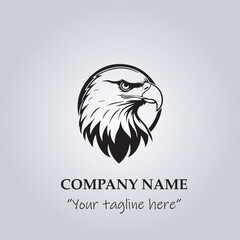 Head of Eagle logo company design vector illustration
