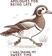 Fototapeta premium Illustration design of playful duck in leap. Generated AI.