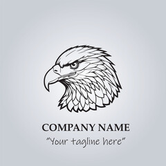 Head of Eagle logo company design vector illustration
