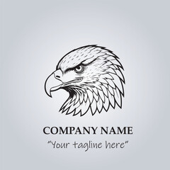 Head of Eagle logo company design vector illustration
