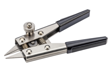 Metal wire crimping tool isolated with transparent background