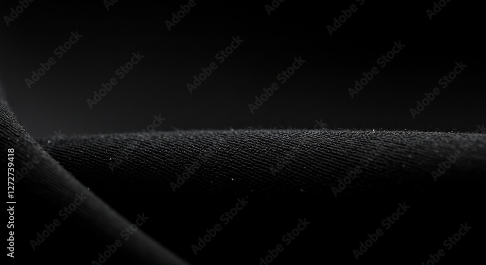 Poster macro view of dark textured fabric with subtle lighting and shadows