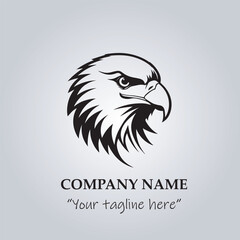 Head of Eagle logo company design vector illustration