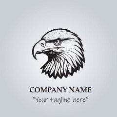 Head of Eagle logo company design vector illustration
