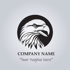 Fototapeta premium Head of Eagle logo company design vector illustration 