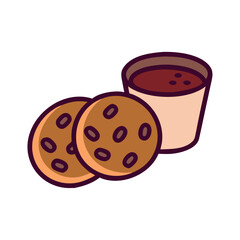 Fototapeta premium Coffee culture with cookies and cup