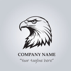 Head of Eagle logo company design vector illustration
