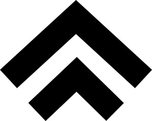 Swipe up, icon  of buttons for social media. Black arrows, buttons vector  isolated on transparent background. Sign for web advertising and marketing in social media application.