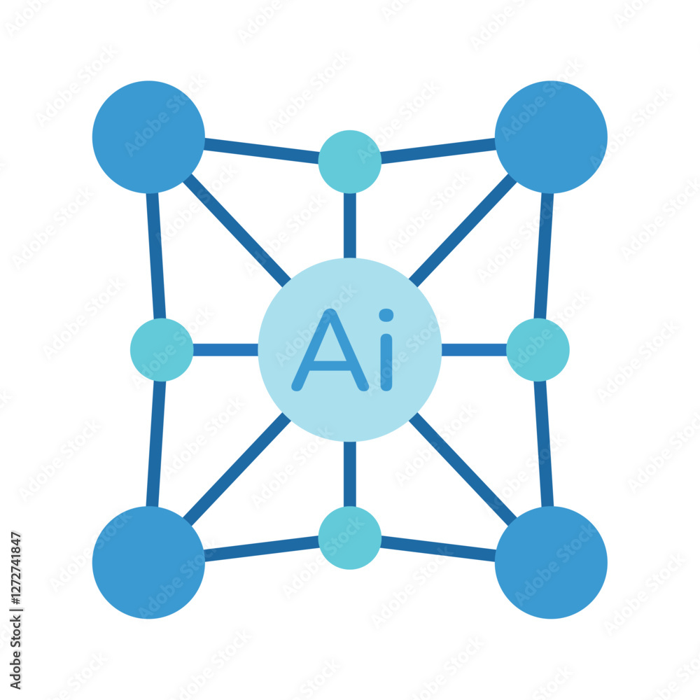 Poster generative ai network icon