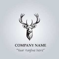 Head of Deer logo company design vector illustration
