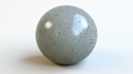 Smooth grey sphere subtly textured soft light. AI Generated