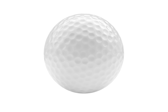 golf ball isolated on white background with clipping path.