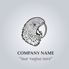 Head of Parrot logo company design vector illustration
