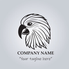 Head of Parrot logo company design vector illustration
