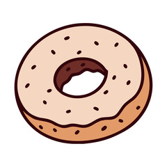 Breakfast donut with icing