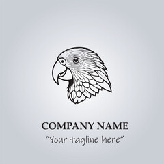 Head of Parrot logo company design vector illustration
