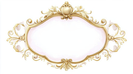 Elegant ornate gold frame design with intricate floral details