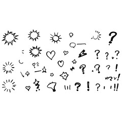 Obraz premium black and white icons set