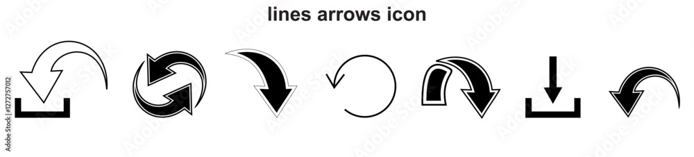Poster arrows set icon in black color. arrow vector collection . vector illustration. modern and simple arr