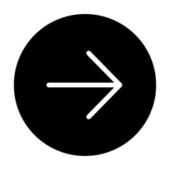 Light Rounded tips soft Arrow in black circle