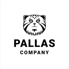 Pallas cat logo with cute style