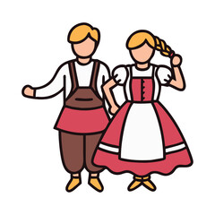 Germany traditional dancers in folk costumes