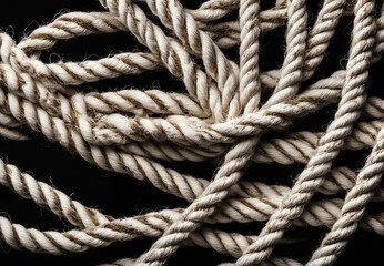Fototapeta premium Rope on wooden background
