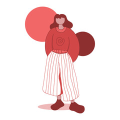 Modern stylish girl illustration